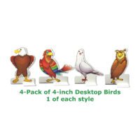 4-Pack of 4-Inch Desktop Birds