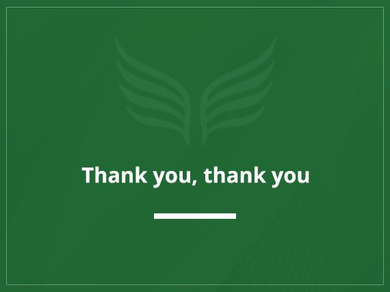 Thank you, thank you