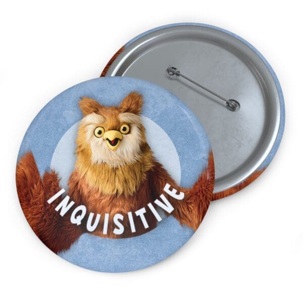 Owl Pin Buttons - "Inquisitive" - Image 5