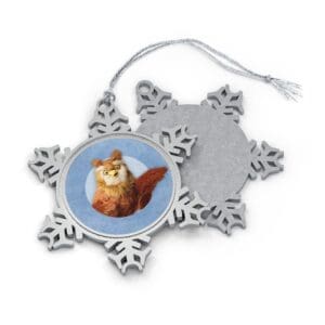 Owl Pewter Snowflake Ornament