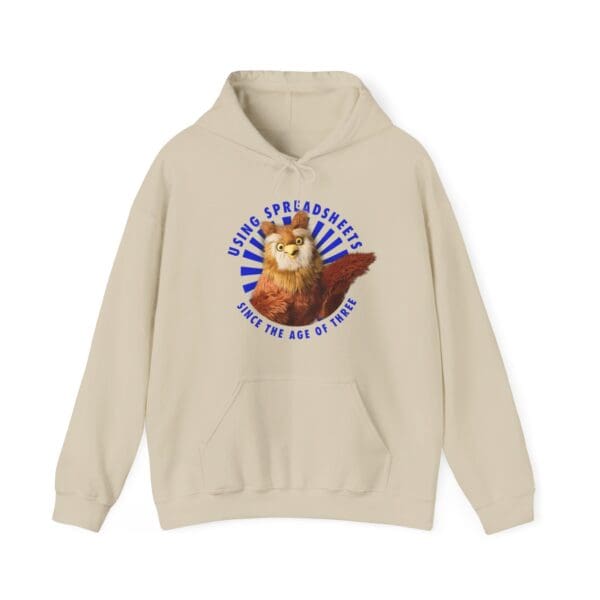 "Using Spreadsheets Since The Age Of Three" - Owl Hoodie - Image 3
