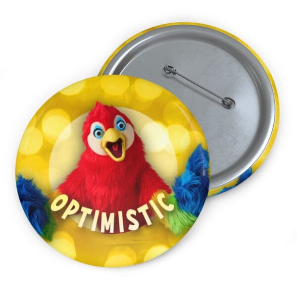 Parrot Pin Buttons - "Optimistic" - Image 5