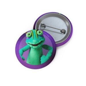 Chameleon Pin Buttons