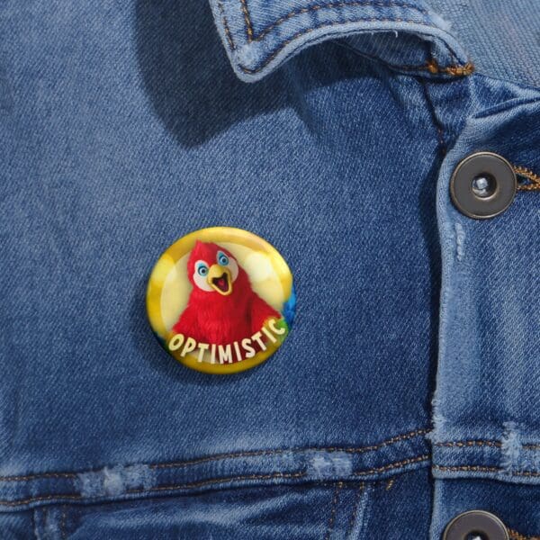 Parrot Pin Buttons - "Optimistic" - Image 2