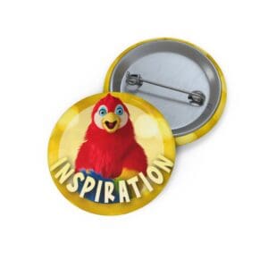 Parrot Pin Buttons - "Inspiration"