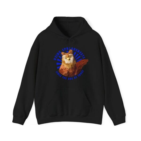 "Using Spreadsheets Since The Age Of Three" - Owl Hoodie - Image 2