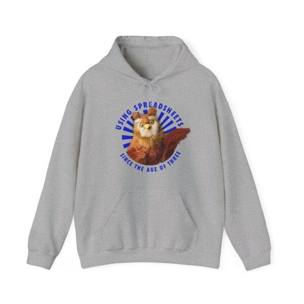 "Using Spreadsheets Since The Age Of Three" - Owl Hoodie - Image 4