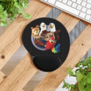 All 4 Birds on Mouse Pad With Wrist Rest