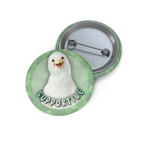 Dove Pin Buttons - "Supportive"