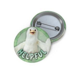 Dove Pin Buttons - "Helpful"