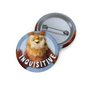 Owl Pin Buttons - "Inquisitive"