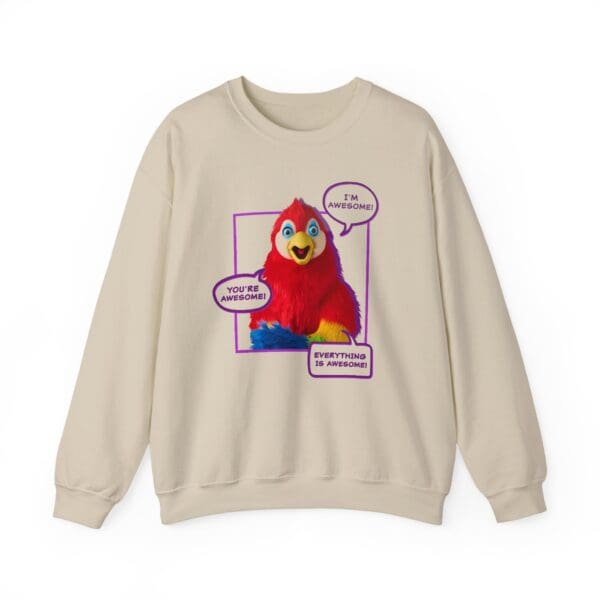 "I'm Awesome You're Awesome Everything Is Awesome" Parrot Crewneck Sweatshirt - Image 3