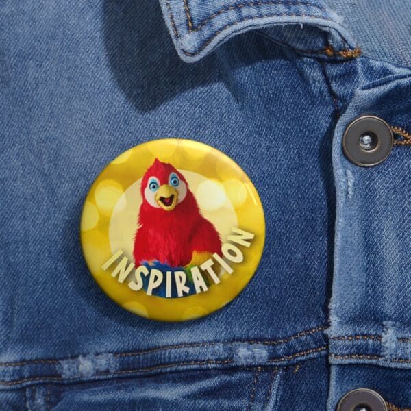 Parrot Pin Buttons - "Social" - Image 4